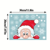 4 Sheets Christmas Window Clings Snowflake Snowman Moose Elk Pattern Window Decals Reusable Static Stickers For Christmas Holiday Birthday Home Decora