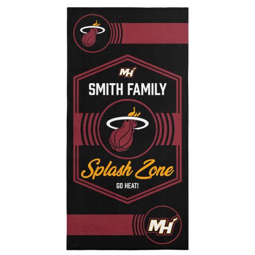 NBA Miami Heat Dominion Personalized Beach Towel 30×60 Inches