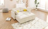 Mirod Modular 4-Piece Sofa with Storage,Free Arrangement,Stylish Pillow and Cushion Design,Comfortable Seating with Sturdy Frame